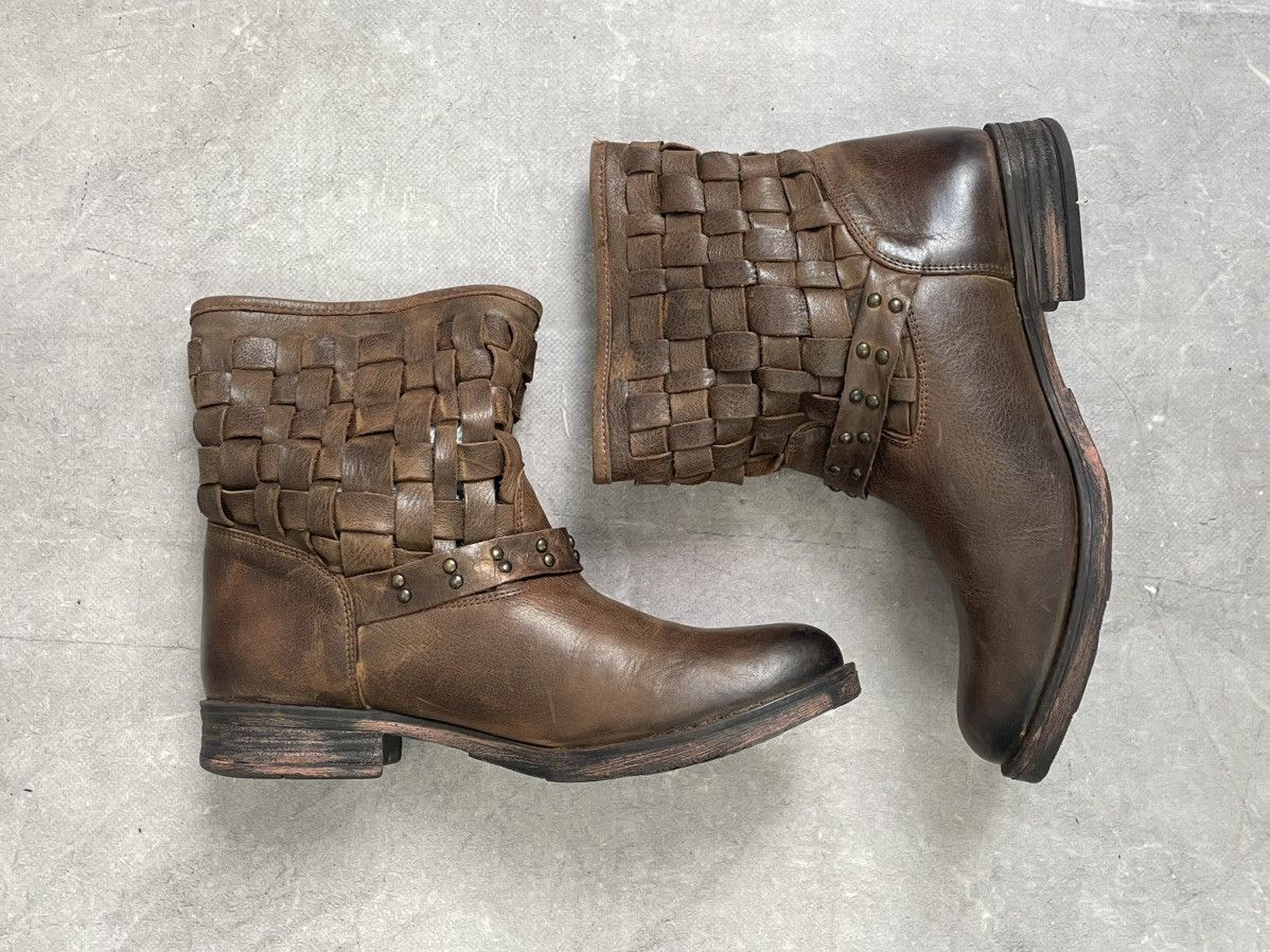A.S.98 Ankle moto avant garde leather boots 90s A.S. 98 style Size US 8 / EU 41 - 6 Thumbnail