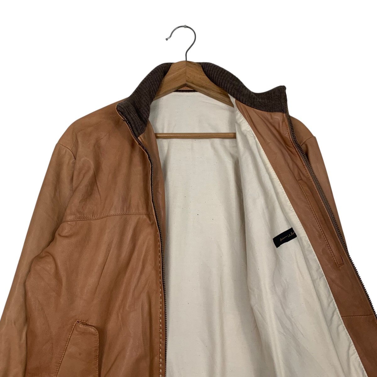ADAM ET ROPE ADAM ET ROPE Lamb Leather Jacket #2720-C122 Size US XS / EU 42 / 0 - 10 Thumbnail