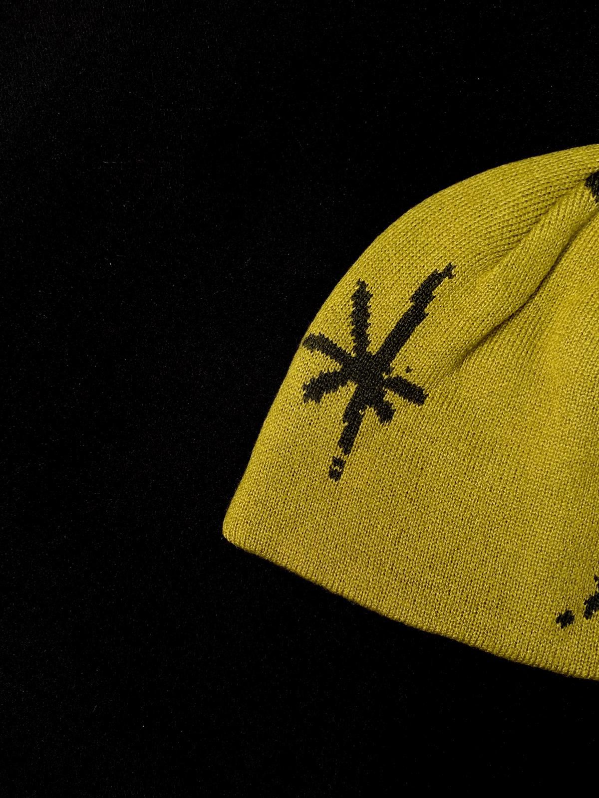 Japanese Brand Deadstock Candice Spark Knitted No Cuff Knit Yellow Beanie Size ONE SIZE - 6 Thumbnail