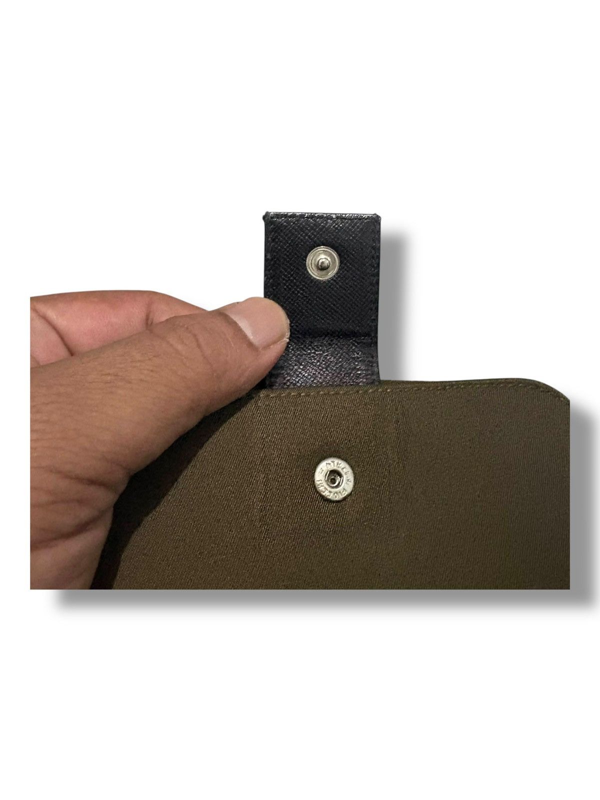 Prada Prada Olive Nylon Zip Wallet Size ONE SIZE - 12 Thumbnail