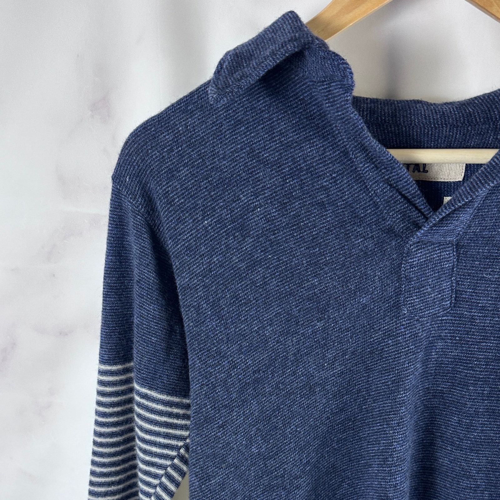 Kapital Blue Knit Longsleeve Polo Size US S / EU 44-46 / 1 - 2 Thumbnail