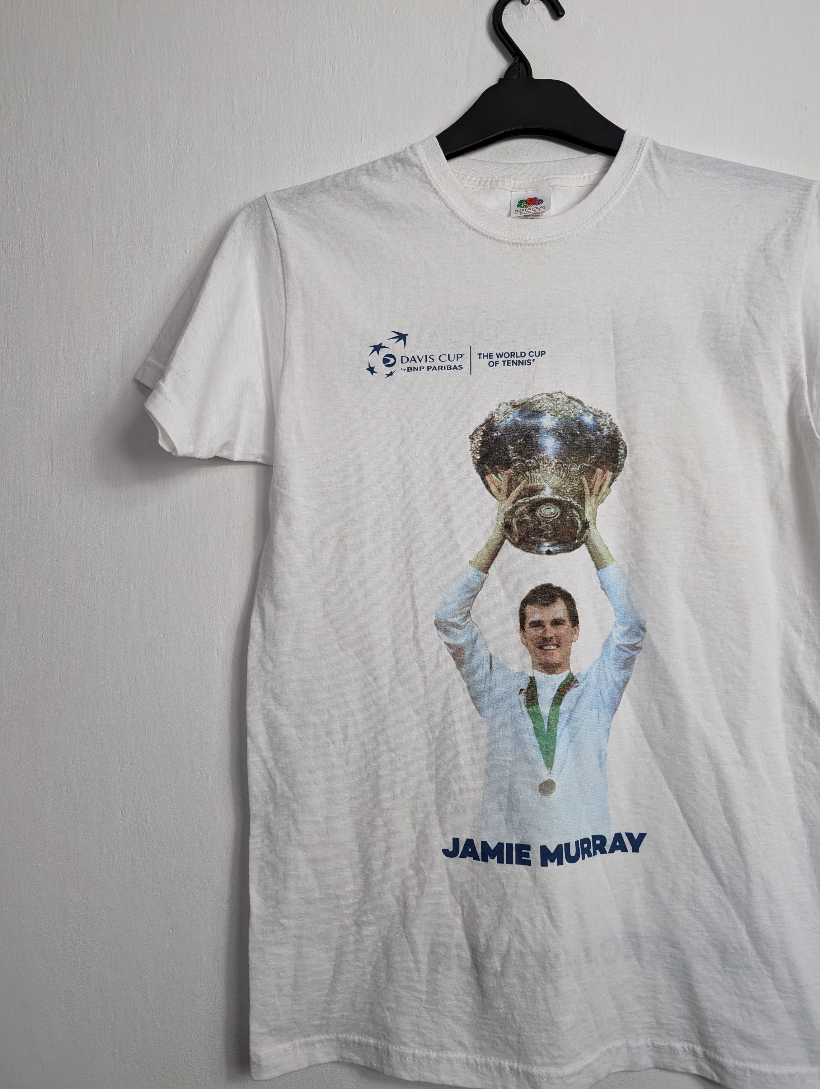 Fruit Of The Loom × Vintage Tennis Davis Cup Jamie Murray T-shirt Size US S / EU 44-46 / 1 - 2 Thumbnail