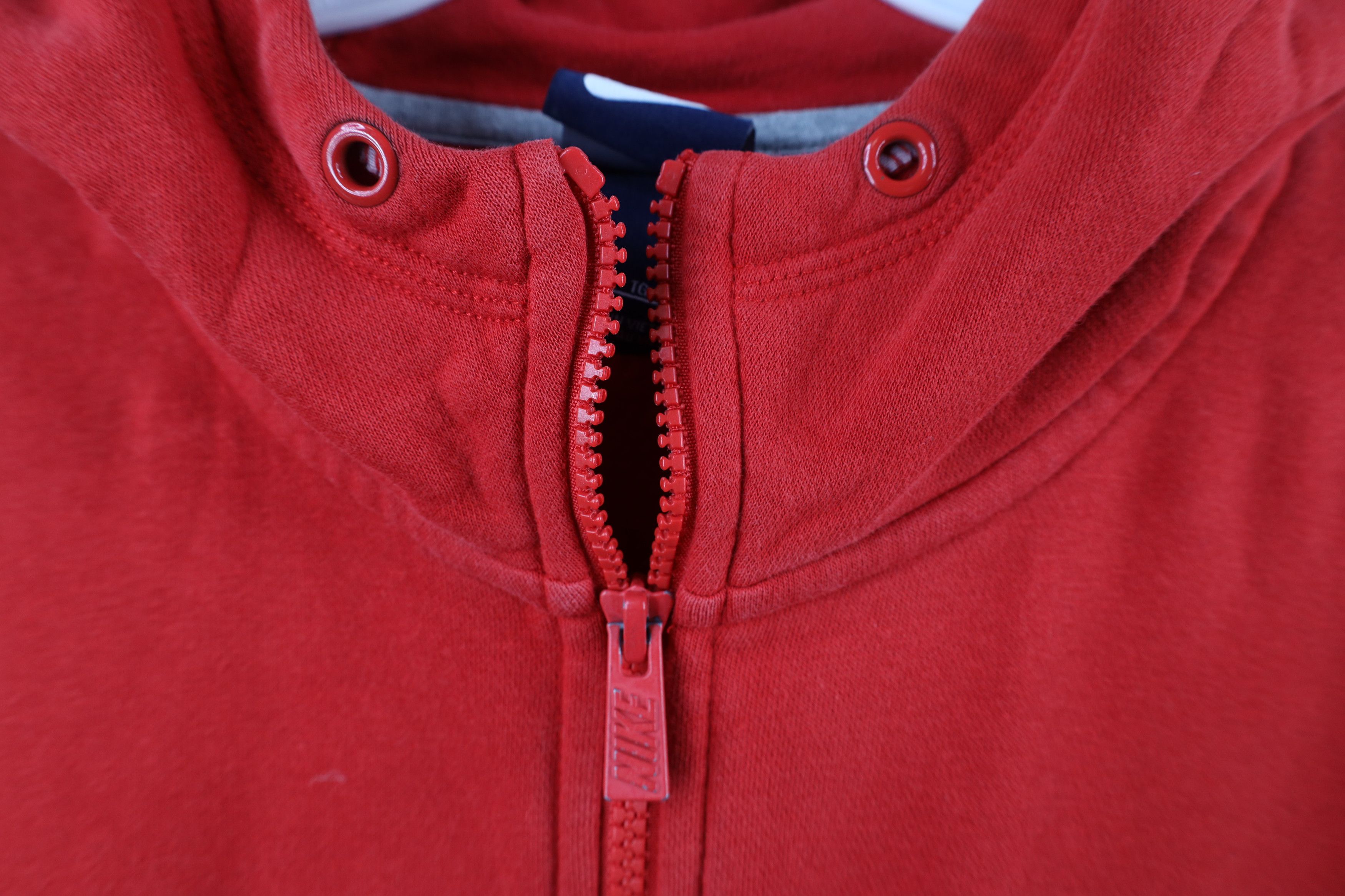 Vintage Y2K Nike Scott Mini Swoosh Full Zip Hoodie Red
