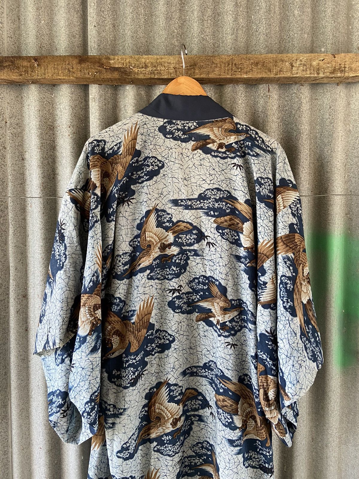 Komono Vintage Japanese Kimono Eagles Mountain Landscape Size US L / EU 52-54 / 3 - 7 Thumbnail