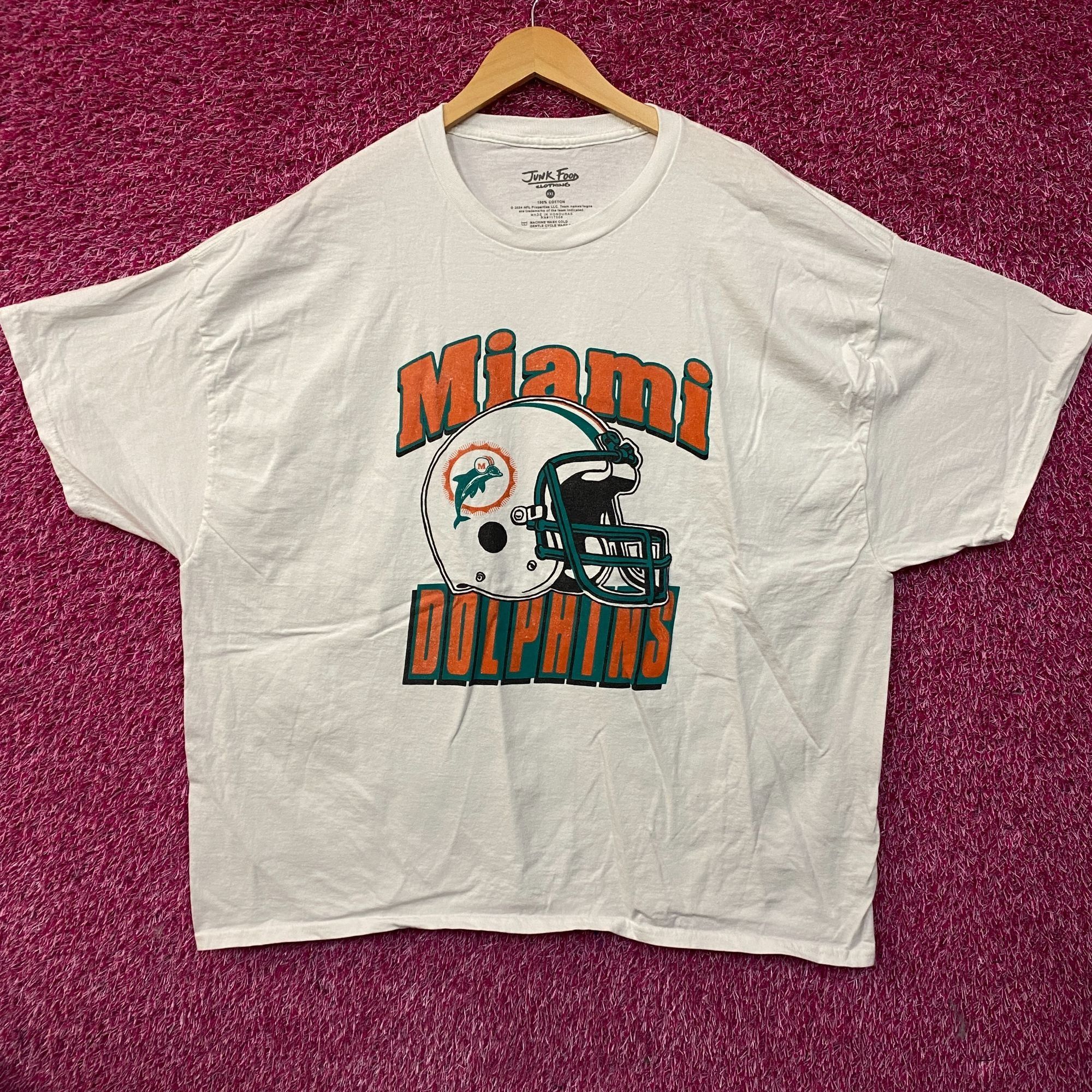 Junk Food Junk Food NFL Miami Dolphins Throwback Helmet Logo T- Shirt Size US XXL / EU 58 / 5 - 1 Thumbnail