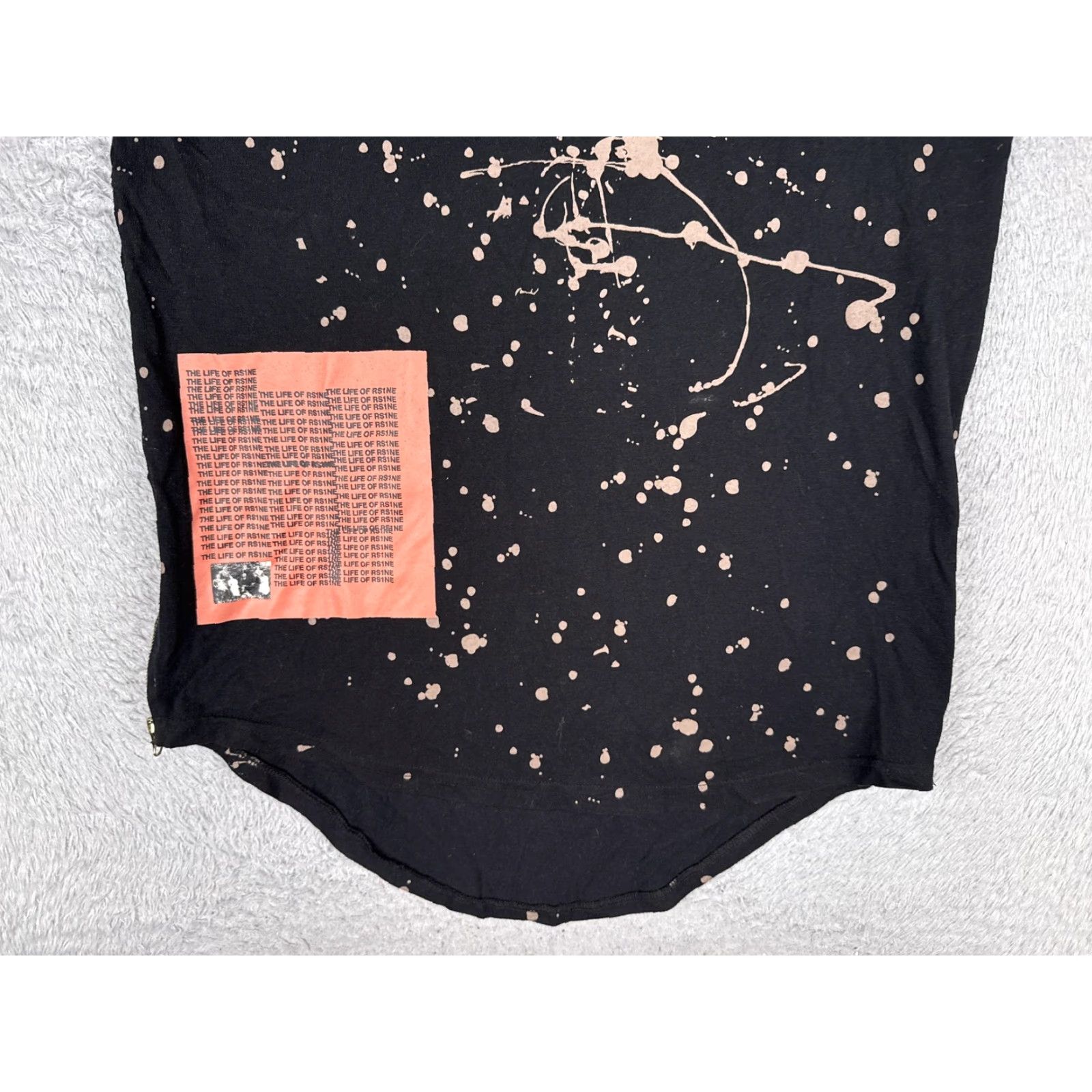 Yeezy Rise As 1ne Shirt Mens Medium Black Paint Splatter Yeezy Graphic Zip Hem Quotes Size US M / EU 48-50 / 2 - 5 Thumbnail