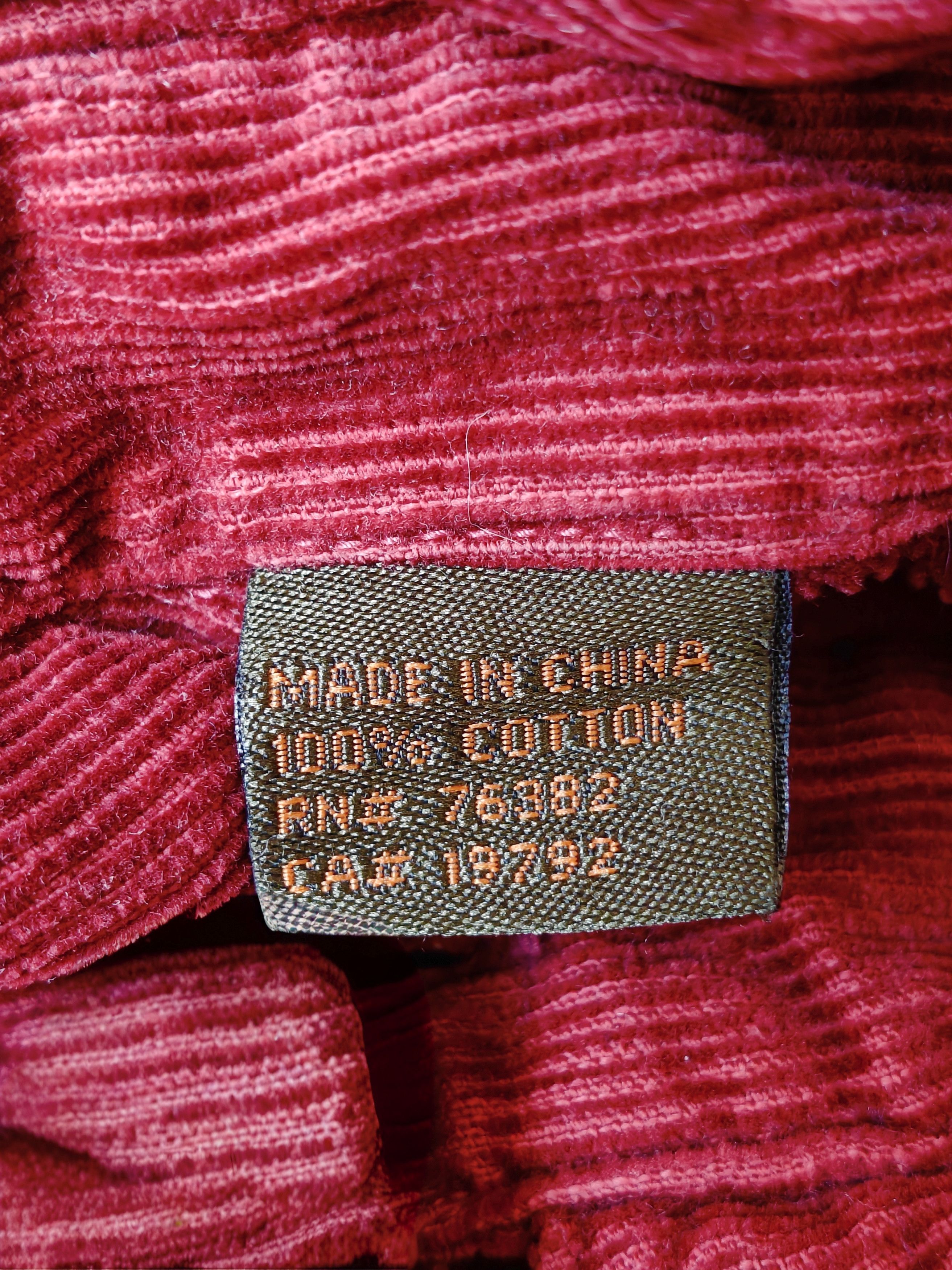 Timberland Vintage 1998 Timberland Weathergear Corduroy Shirt Burgundy Size US M / EU 48-50 / 2 - 3 Thumbnail