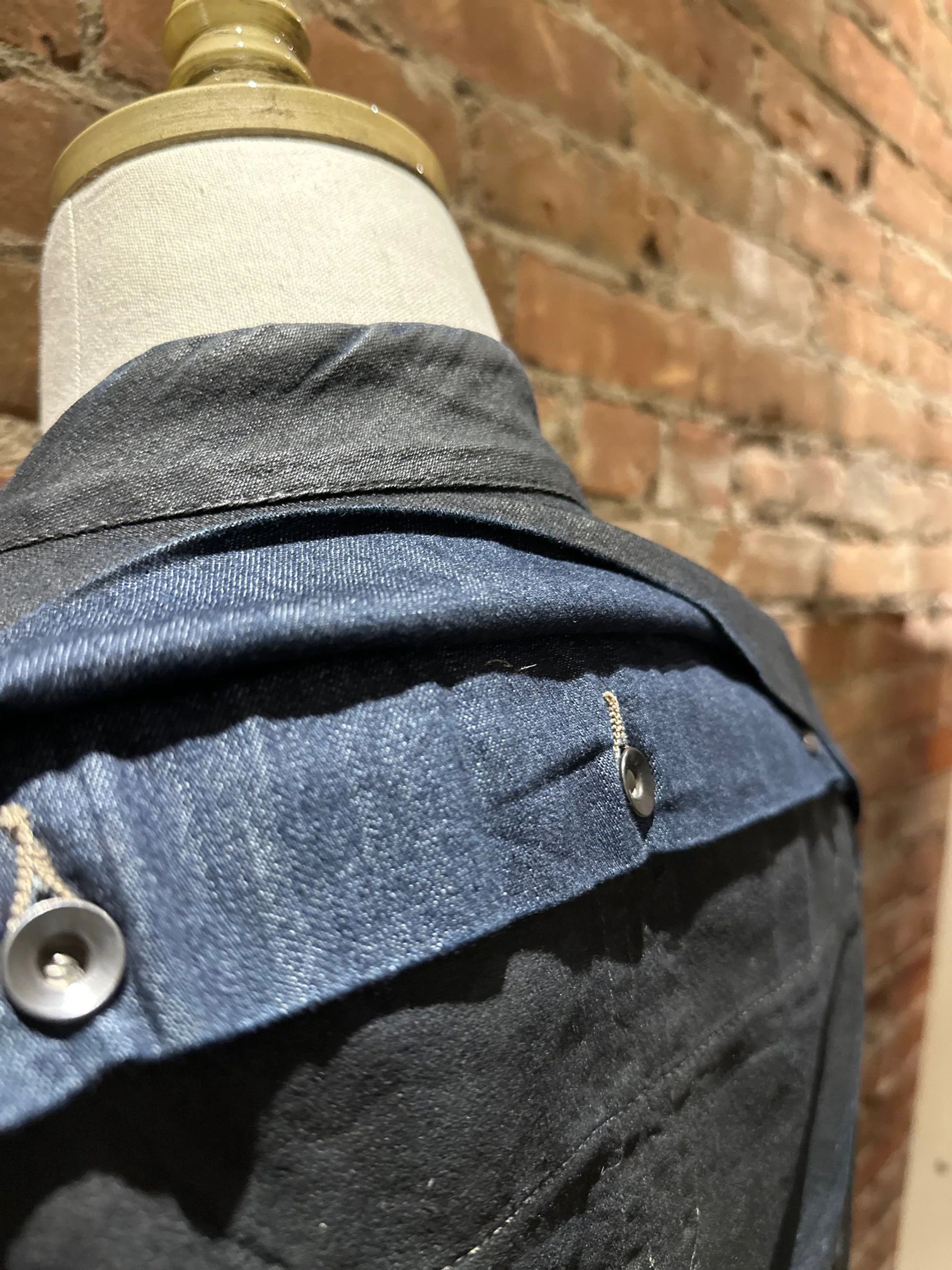 Rick Owens Drkshdw Rick Owens DRKSHDW Wax-Coated Denim & Leather Jacket Size US M / EU 48-50 / 2 - 5 Thumbnail