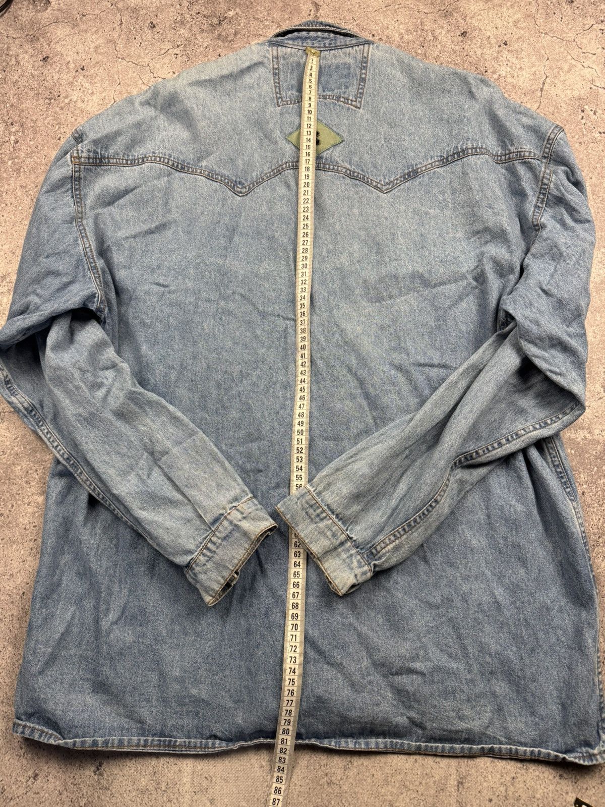 Cowboy Equipment Shooter Cowboy American Heritage Rancho Leather Denim Shirt Size US XL / EU 56 / 4 - 8 Thumbnail