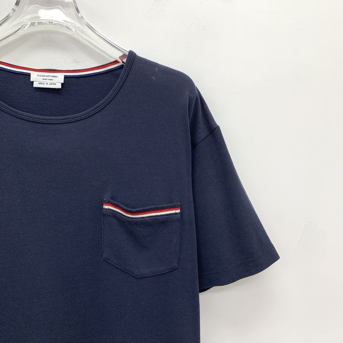 Thom Browne Thom Browne Navy Pocket Stripe Short Sleeve T-Shirt K26WX Size US M / EU 48-50 / 2 - 3 Thumbnail