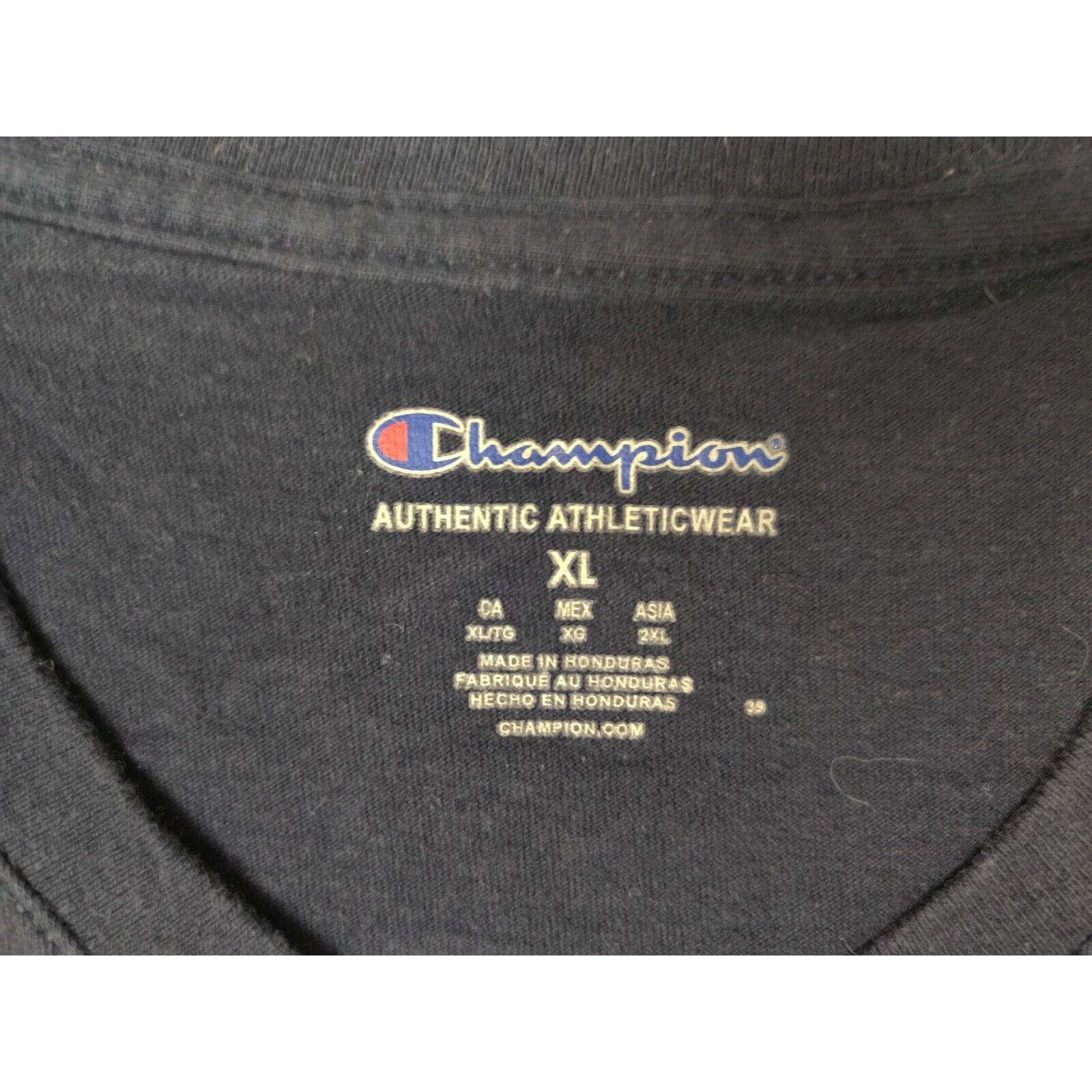 Champion Champion Shirt Adult Mens XL Solid Black Embroidered Logo Size US XL / EU 56 / 4 - 5 Thumbnail