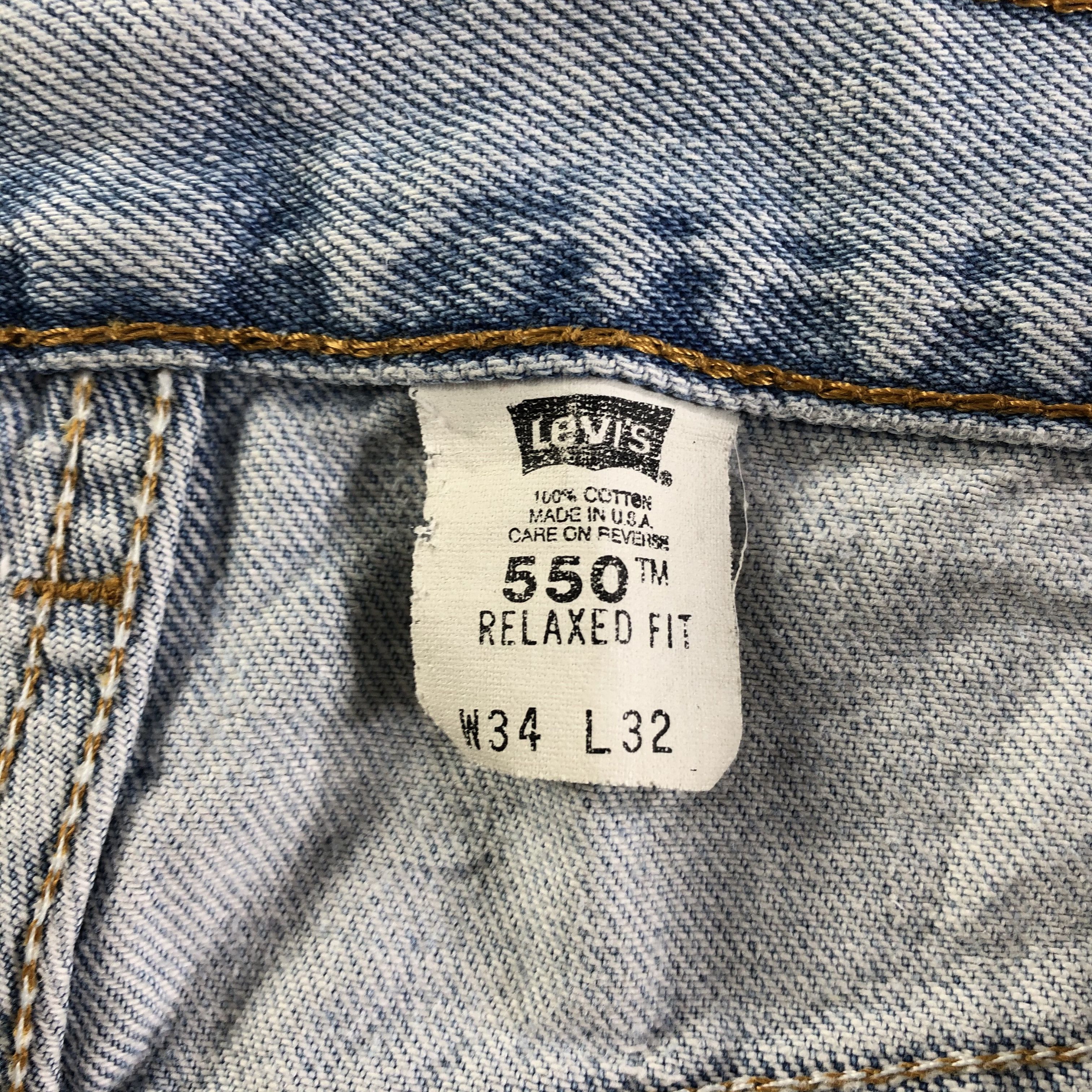 Levi's 90s Vintage Light Wash Levis 550 Jeans-J3697 Size US 33 - 13 Thumbnail