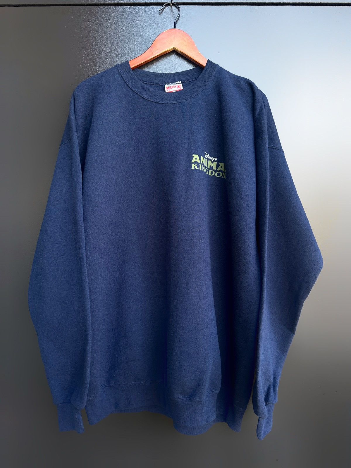 Mickey Mouse Disney Animal Kingdom Sweatshirt Mickey Navy Blue Crewneck Size US XXL / EU 58 / 5 - 2 Thumbnail