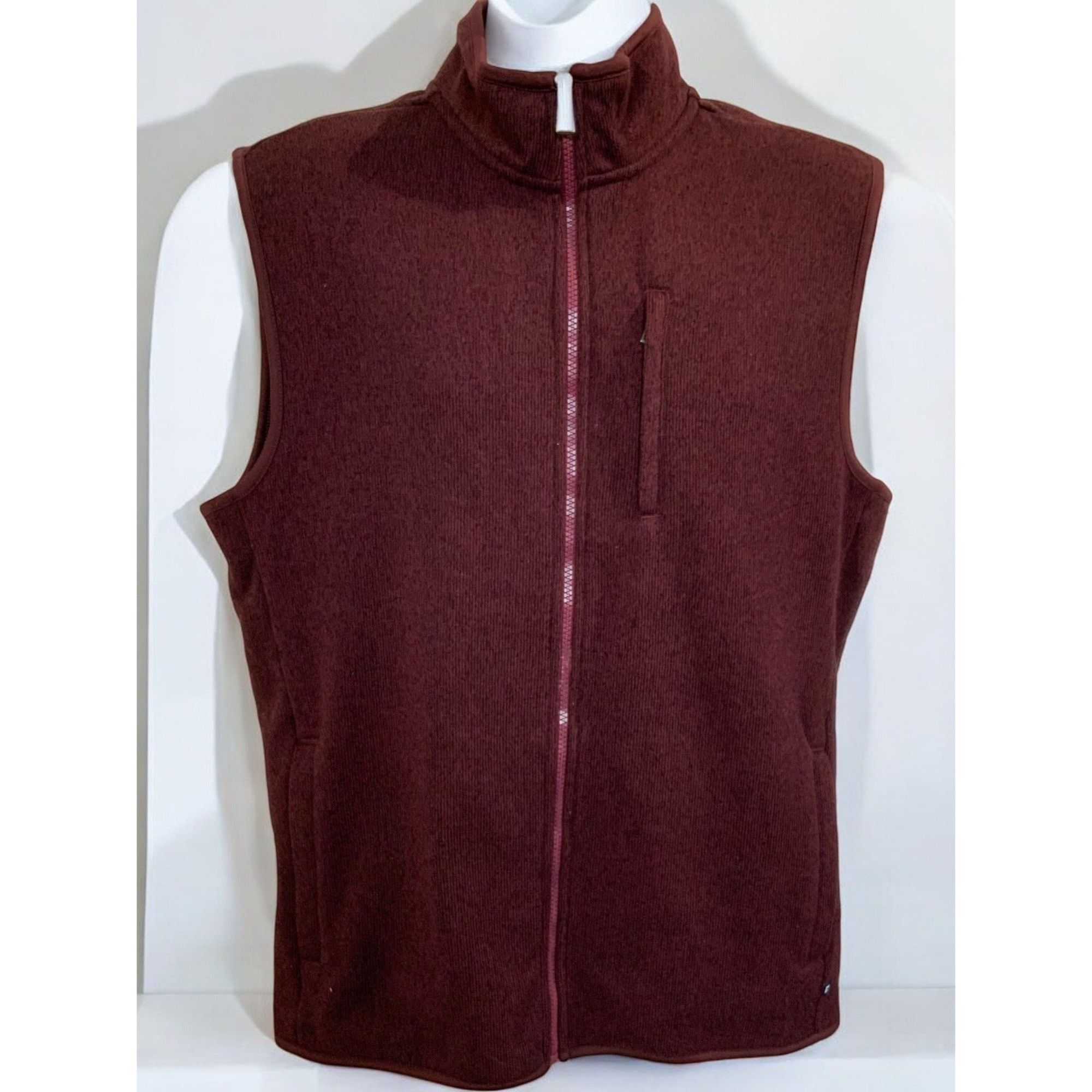 Chaps Ralph Lauren Chaps Mens Burgundy Zip Fleece Lined Vest M Size US M / EU 48-50 / 2 - 2 Thumbnail