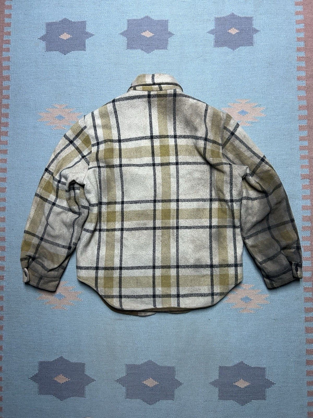 Vintage 60s wool button shirt CPO anchor buttons distressed lined L Size US L / EU 52-54 / 3 - 8 Thumbnail