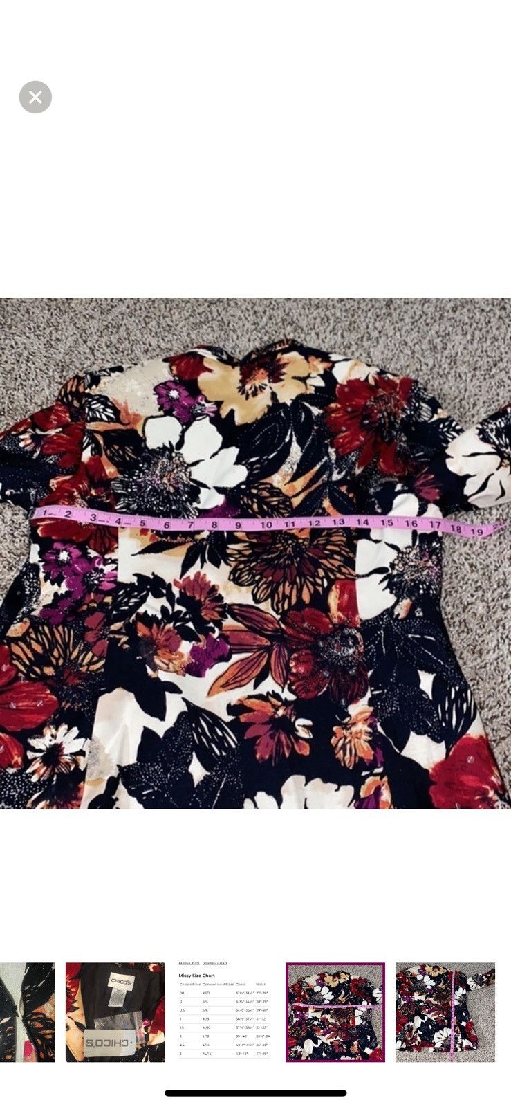 Chicos Chicos evie floral blazer jacket size 4 Size S / US 4 / IT 40 - 6 Thumbnail