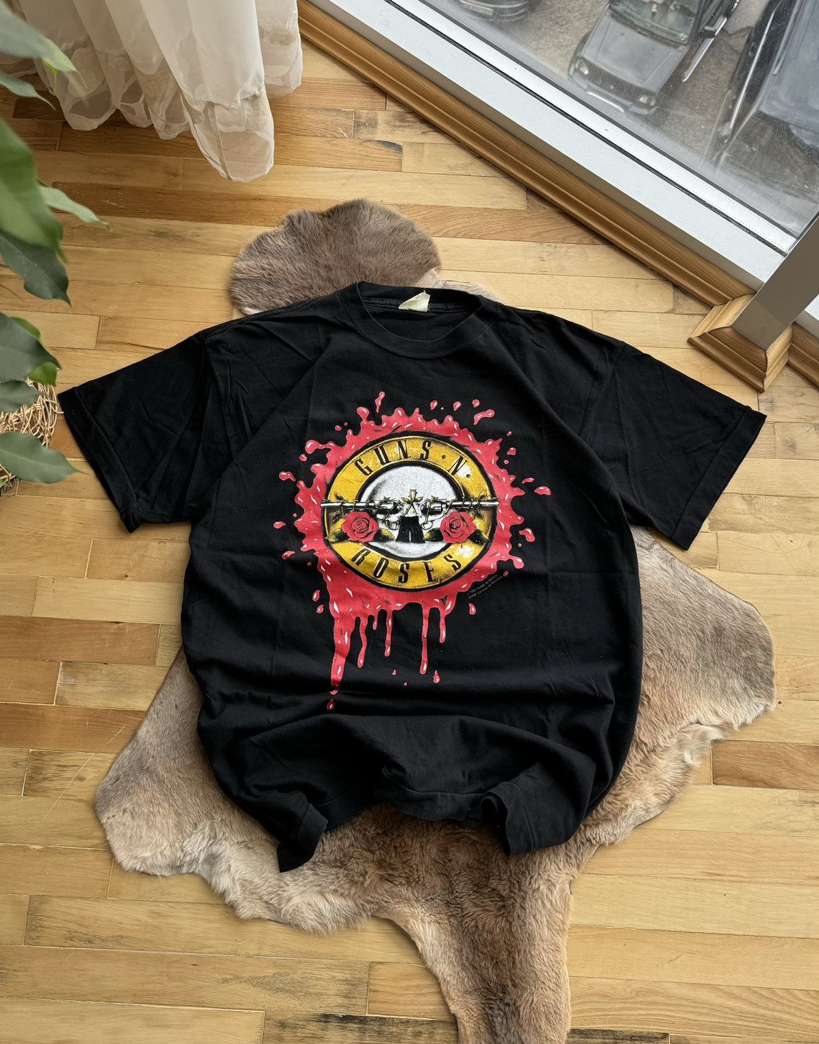 image of Band Tees x Vintage Guns N Roses Get In The Ring Tour 1991-1992 in Black, Men's (Size XL)
