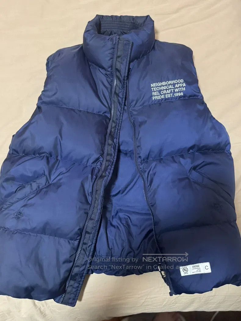 Neighborhood Neighborhood Letter Embroidered Vest, Down Vest Jacket for Size US L / EU 52-54 / 3 - 1 Thumbnail