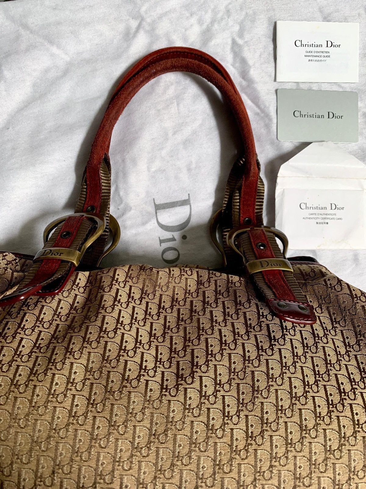 Dior 2000s Trotter Monogram Hand Bag Size ONE SIZE - 8 Thumbnail