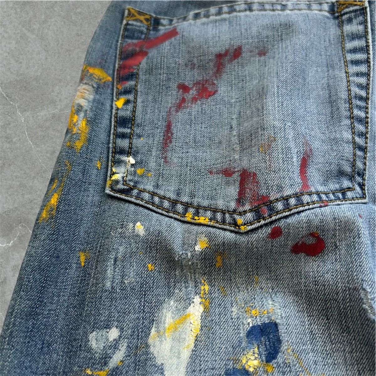 Dolce & Gabbana Dolce & Gabbana Paint Splatter Jeans Size 27" / US 4 / IT 40 - 7 Thumbnail