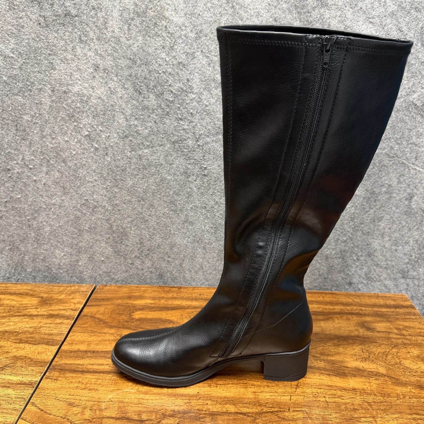 Vintage Cliffs Humber Riding Boots Womens 11M Black Knee High Zip Fall Winter Boots Size US 11 / IT 41 - 5 Thumbnail