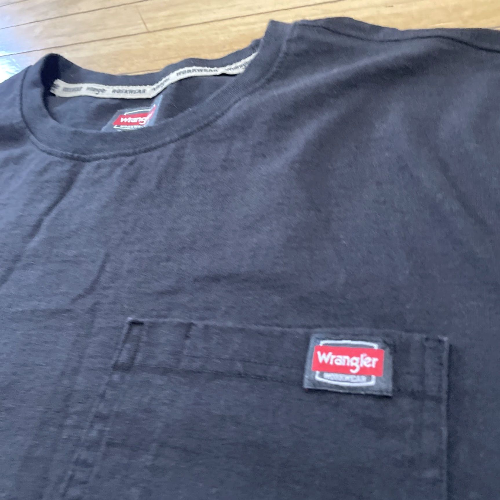 Wrangler Wrangler Workwear Black Pocket Logo Shirt Men 2XL Western Cowboy Y2K Streetwear Shirt Size US XXL / EU 58 / 5 - 4 Thumbnail