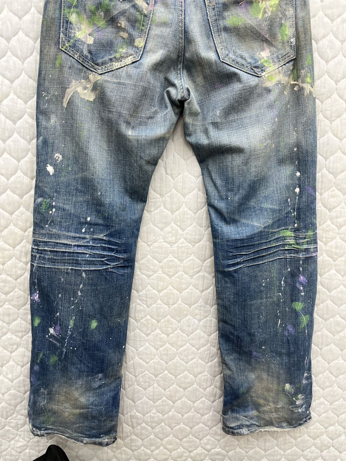 Japanese Brand 🔥🔥🔥ARCHIVE LUXY SPLATTER PAINT DENIM Size US 33 - 12 Thumbnail