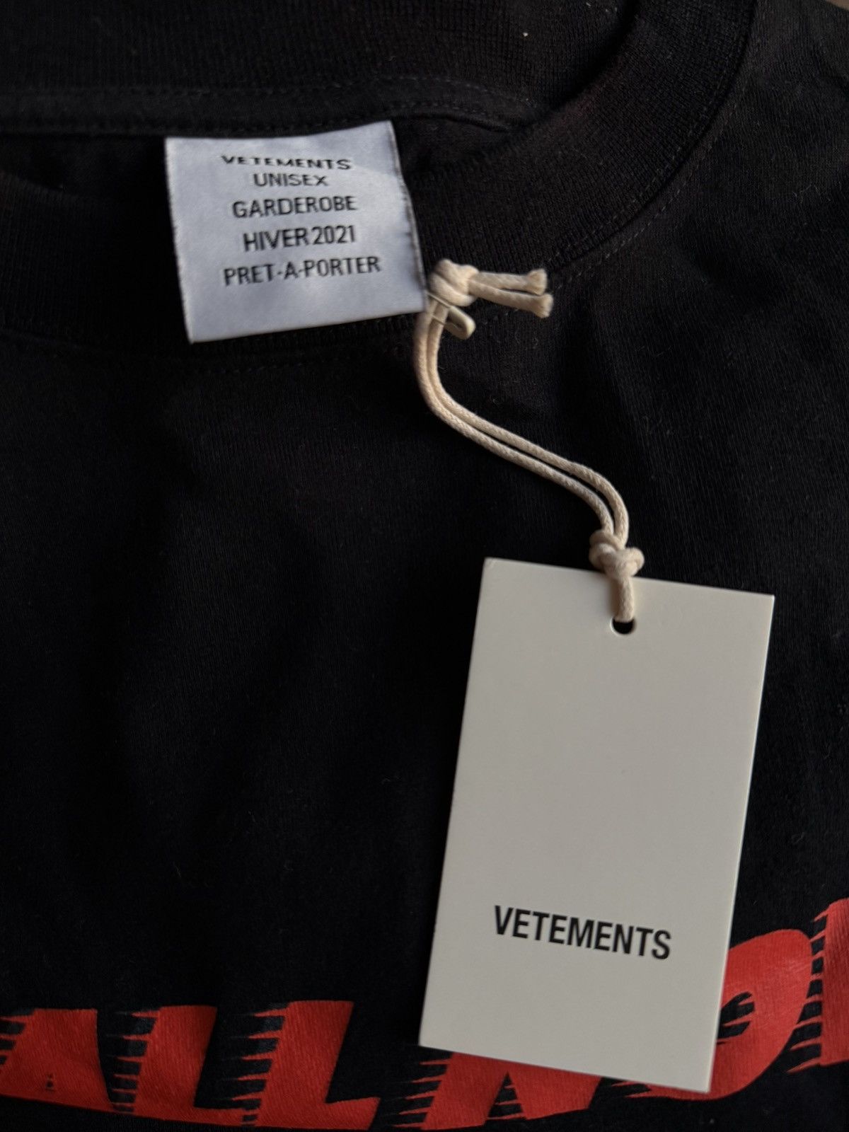 Vetements Vetements 'Call Now For Forgiveness' T-Shirt - Black Size US S / EU 44-46 / 1 - 11 Thumbnail