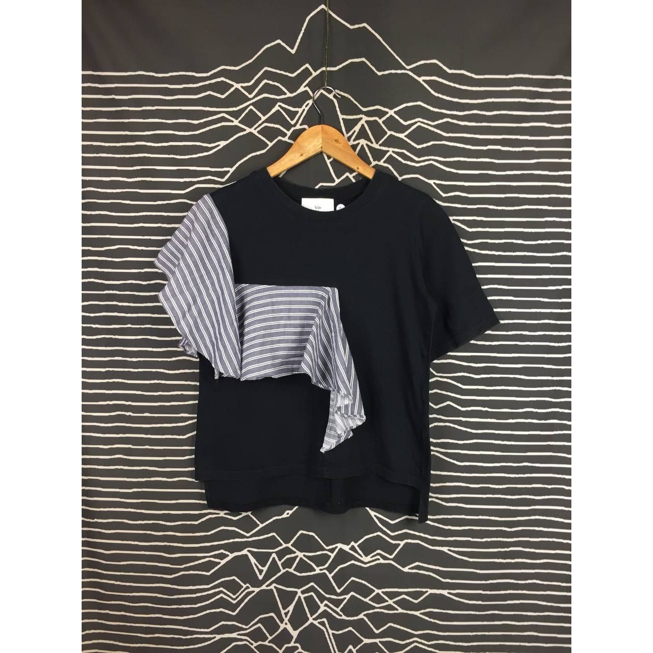 Japanese Brand Vin Japanese Brand Cut & Sew Striped Ruffle Tee Size S / US 4 / IT 40 - 2 Thumbnail