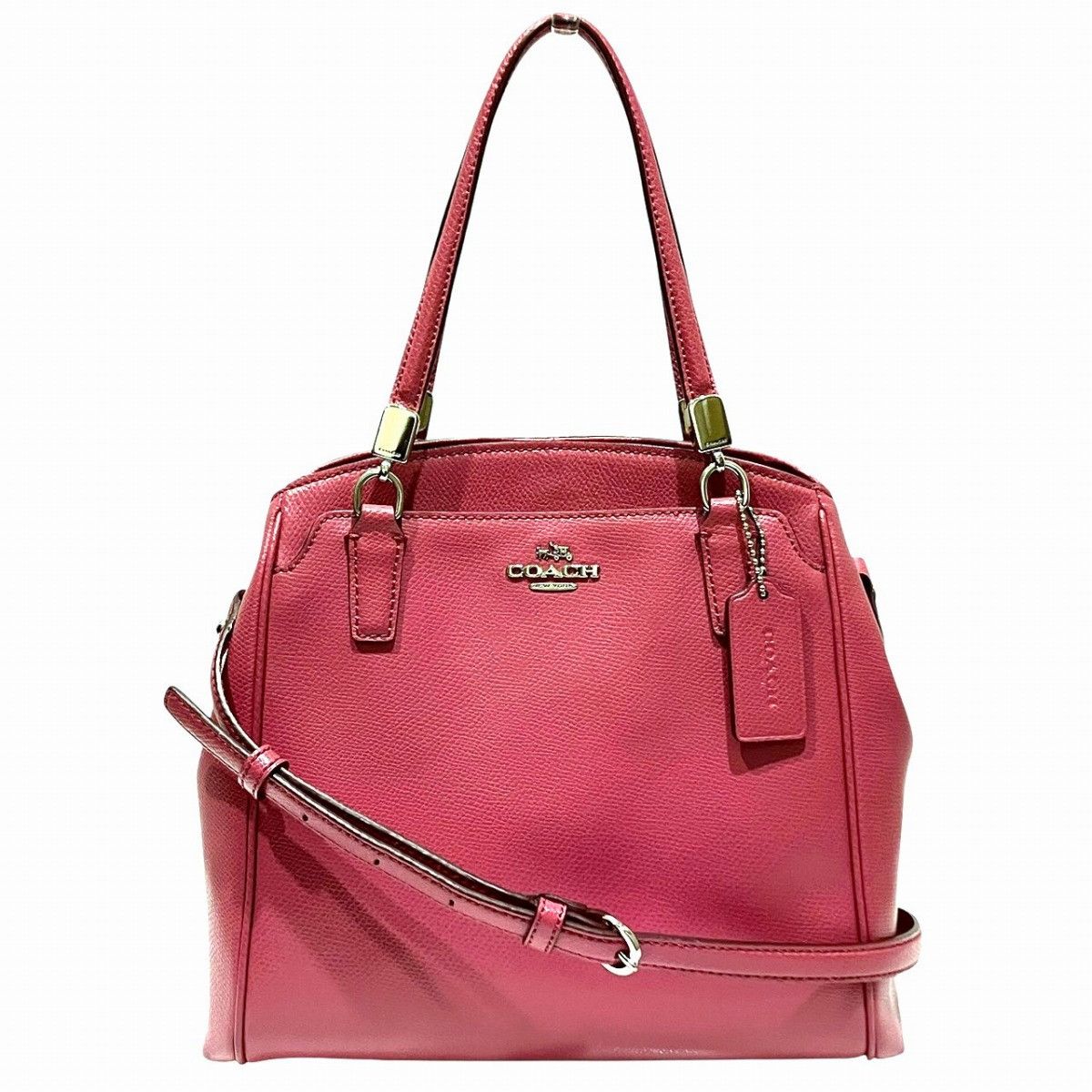 Coach Coach F34663 Leather 2Way Handbag Leather Handbag F34663 Duty Free For Usa in Pink, Women's