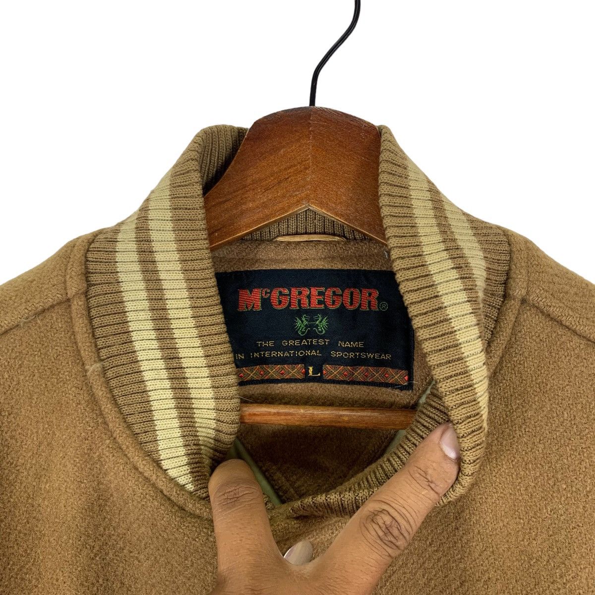 McGregor × Vintage 🔥🔥VINTAGE MCGREGOR VARSITY BOMBER LEATHER WOOL JACKET Size US L / EU 52-54 / 3 - 5 Thumbnail