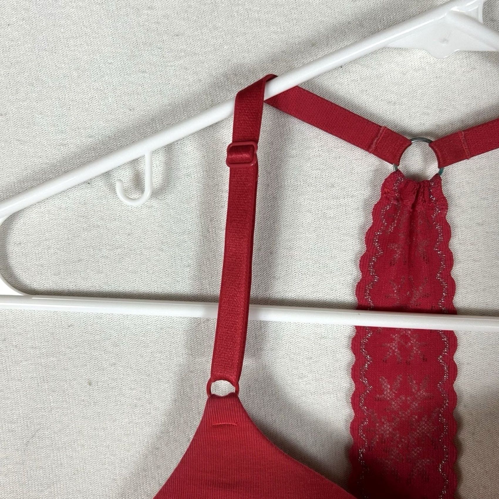 Victoria's Secret Victoria's Secret Push-Up Bra Womens 32DD Red Y-Back Front Clasp Size ONE SIZE - 3 Thumbnail