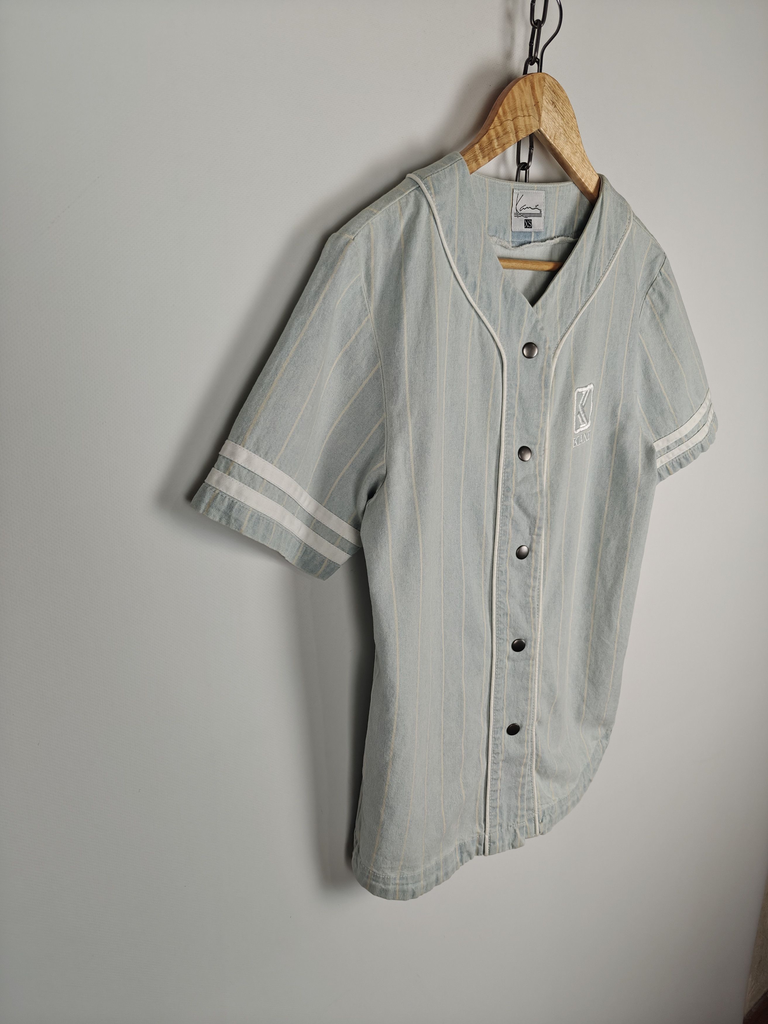 Karl Kani Karl Kani Striped Jersey Shirt Cotton Logo size XS Size US XS / EU 42 / 0 - 6 Thumbnail