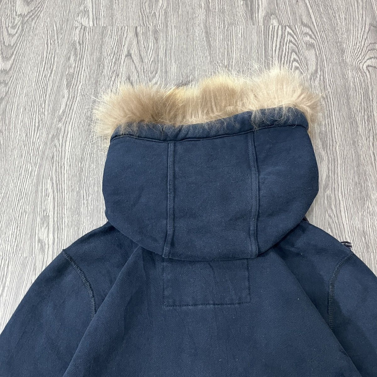 Japanese Brand Abercrombie & Fitch Button Fur Termal Hoodie Navy Size US M / EU 48-50 / 2 - 8 Thumbnail
