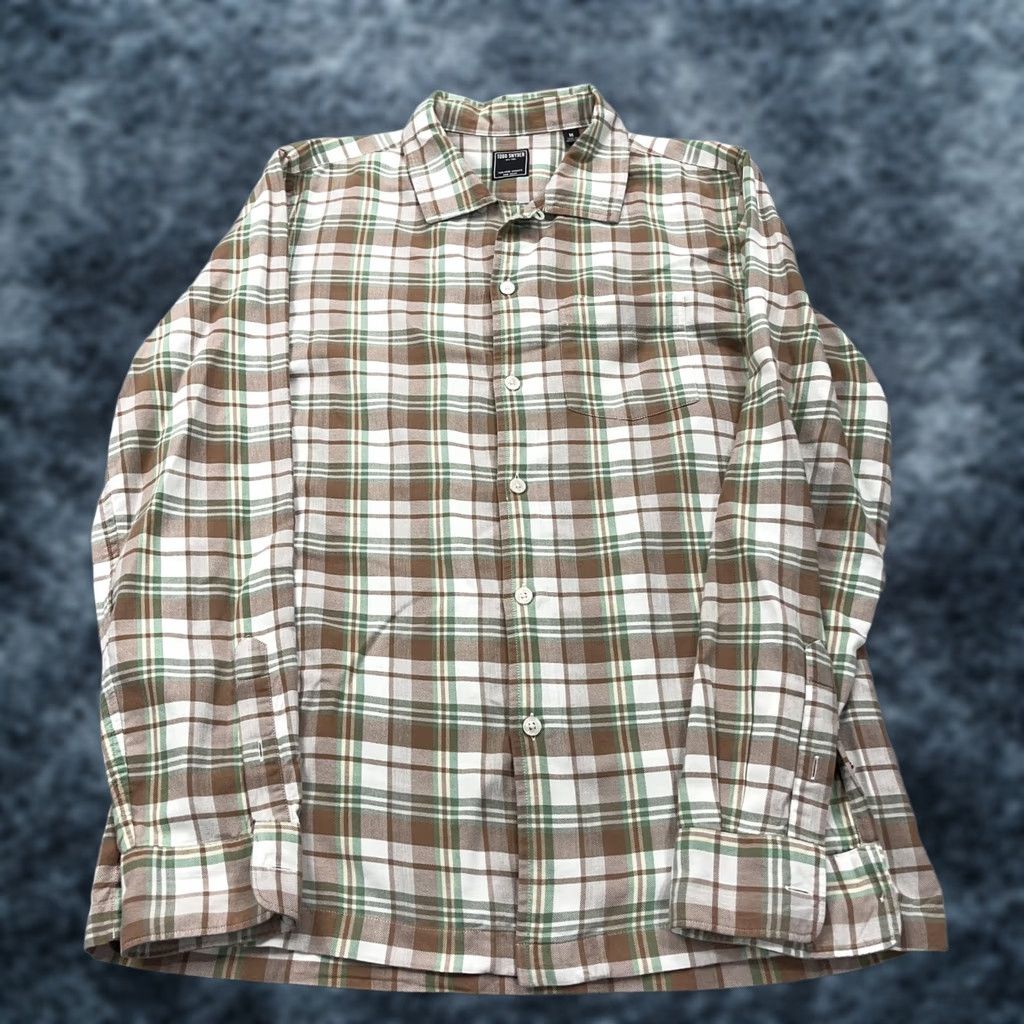 Todd Snyder Todd Snyder Shirt Mens M Green Plaid Cotton Flannel Button-Up Collared Pocket Casual NYC Size US M / EU 48-50 / 2 - 1 Thumbnail