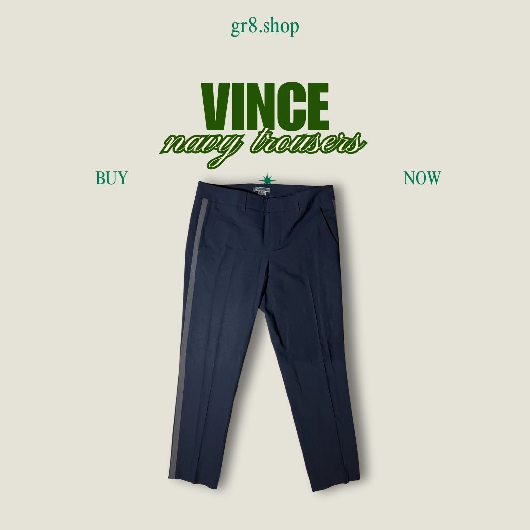 Vince Vince Womens Navy Trousers Size 6 Slim Fit Stretchy Blend Size 28" / US 6 / IT 42 - 1 Thumbnail