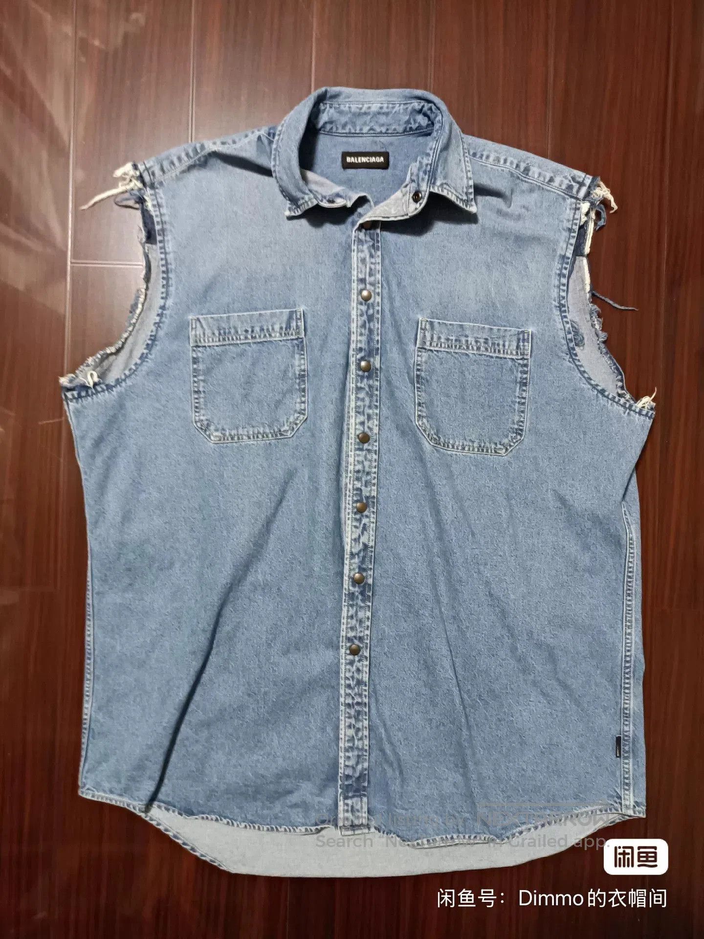 Balenciaga Balenciaga Blue Denim Shirt Jacket. Size US XXS / EU 40 - 7 Thumbnail
