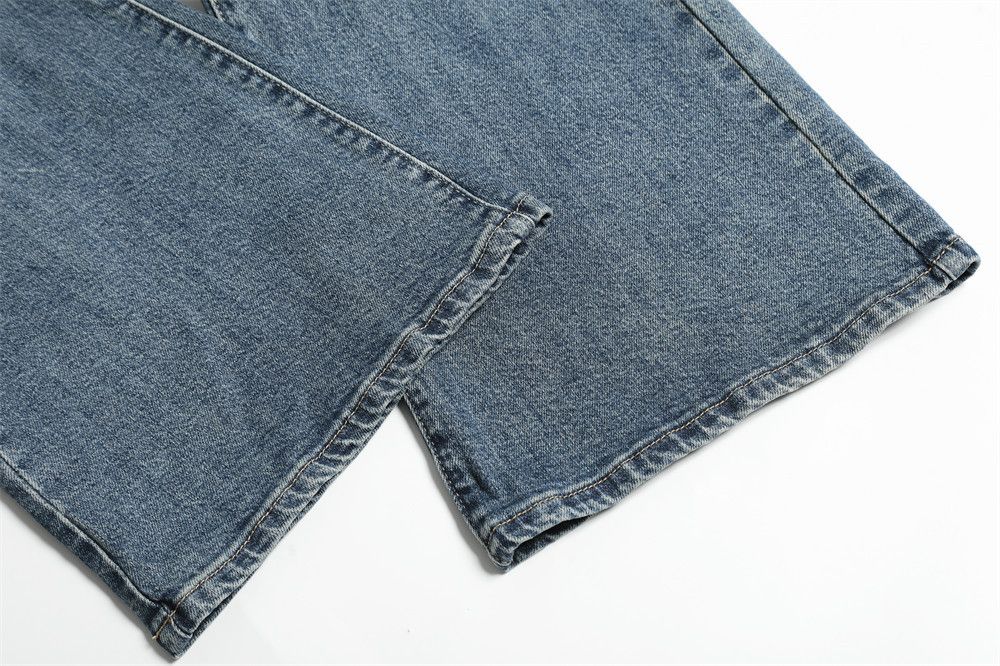 Jean Men's American style distressed washed flared jeans Size US 32 / EU 48 - 6 Thumbnail