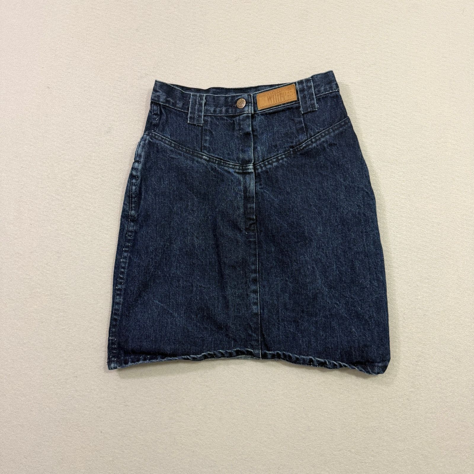 Vintage Vintage Whipp Denim Pencil Mini Skirt Women's 5/6 Jean 80s Size 28" / US 6 / IT 42 - 1 Thumbnail