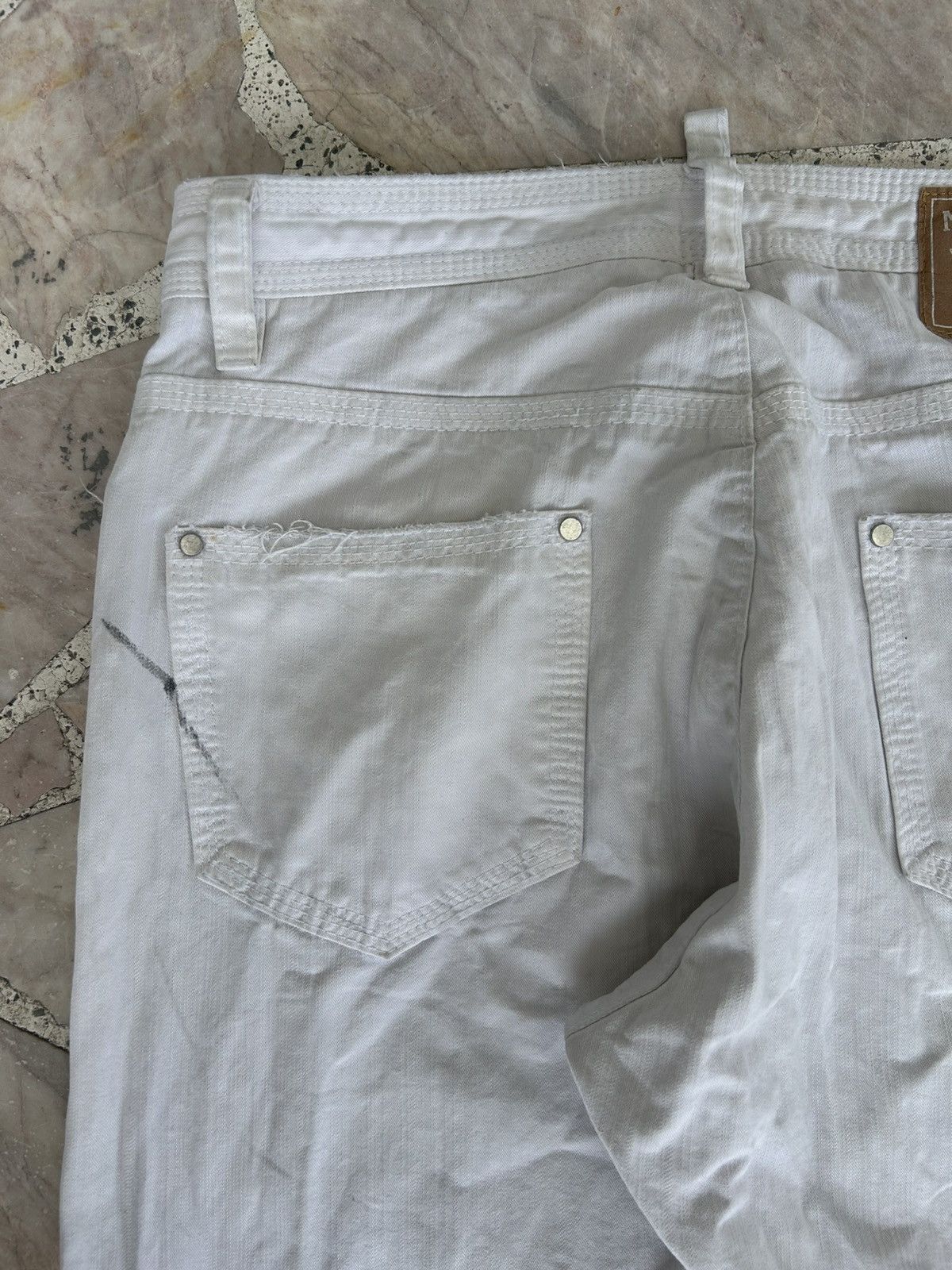 Dsquared2 Motherfucker Denim Dsquared Italy White Vintage Size US 33 - 17 Thumbnail