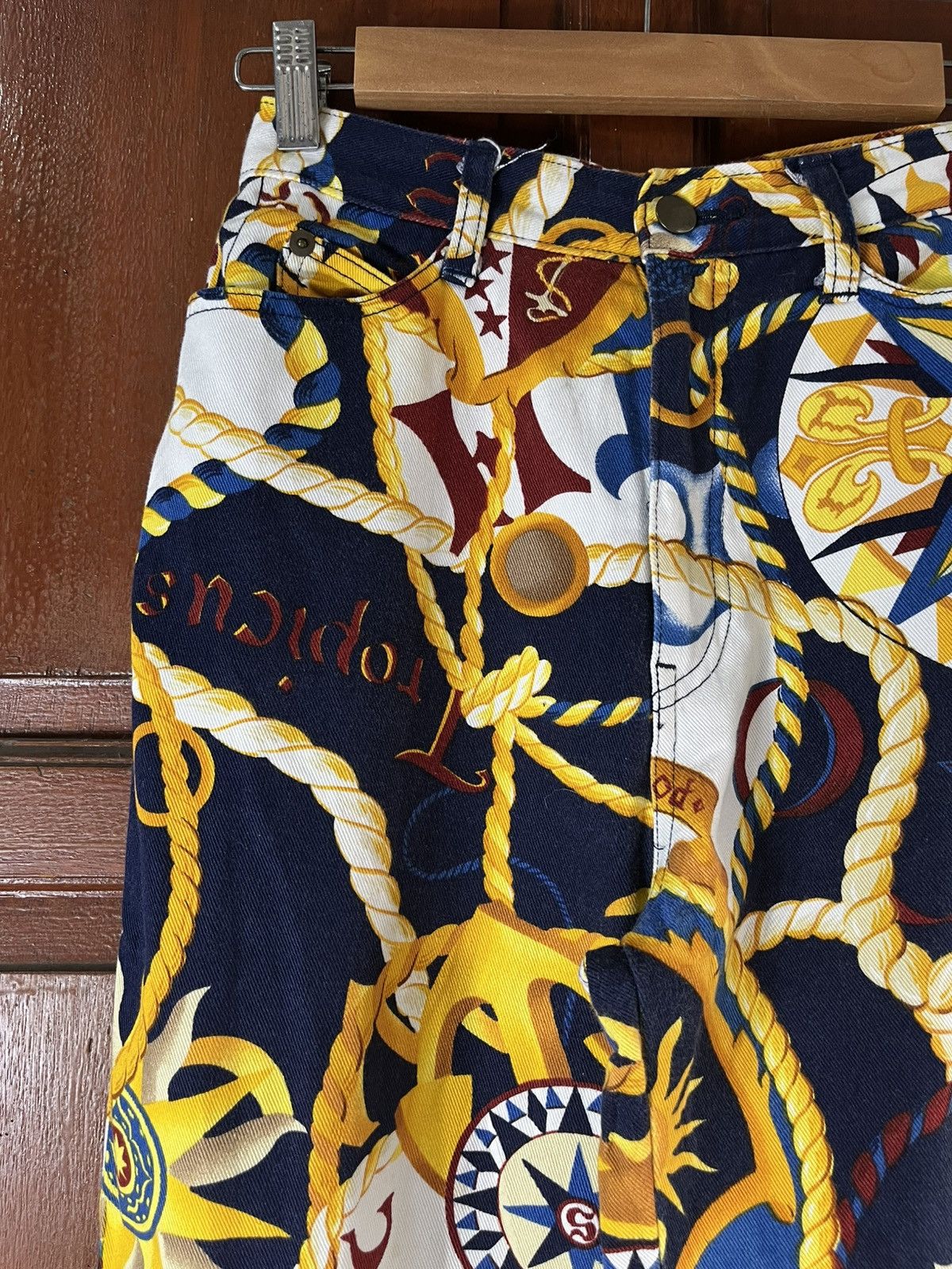 Vintage ITALIAN DESIGNER - BEPPE SPADACINI - TROPICAL PANTS Size US 26 / EU 42 - 2 Thumbnail