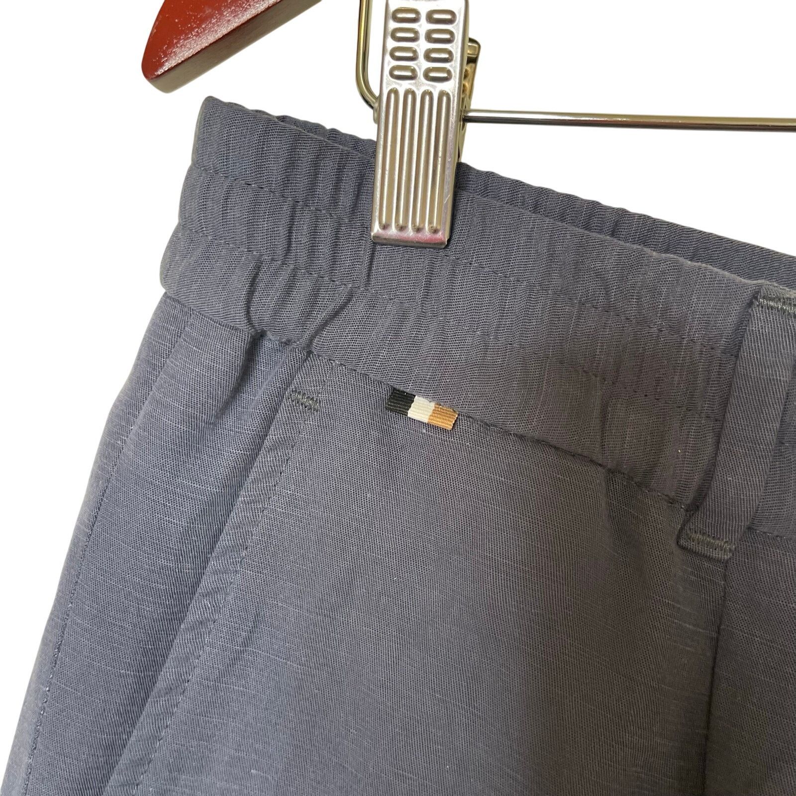 Hugo Boss Boss Blue Perin linen blend Tapered Drawstring pants 34x30 Size US 34 / EU 50 - 10 Thumbnail