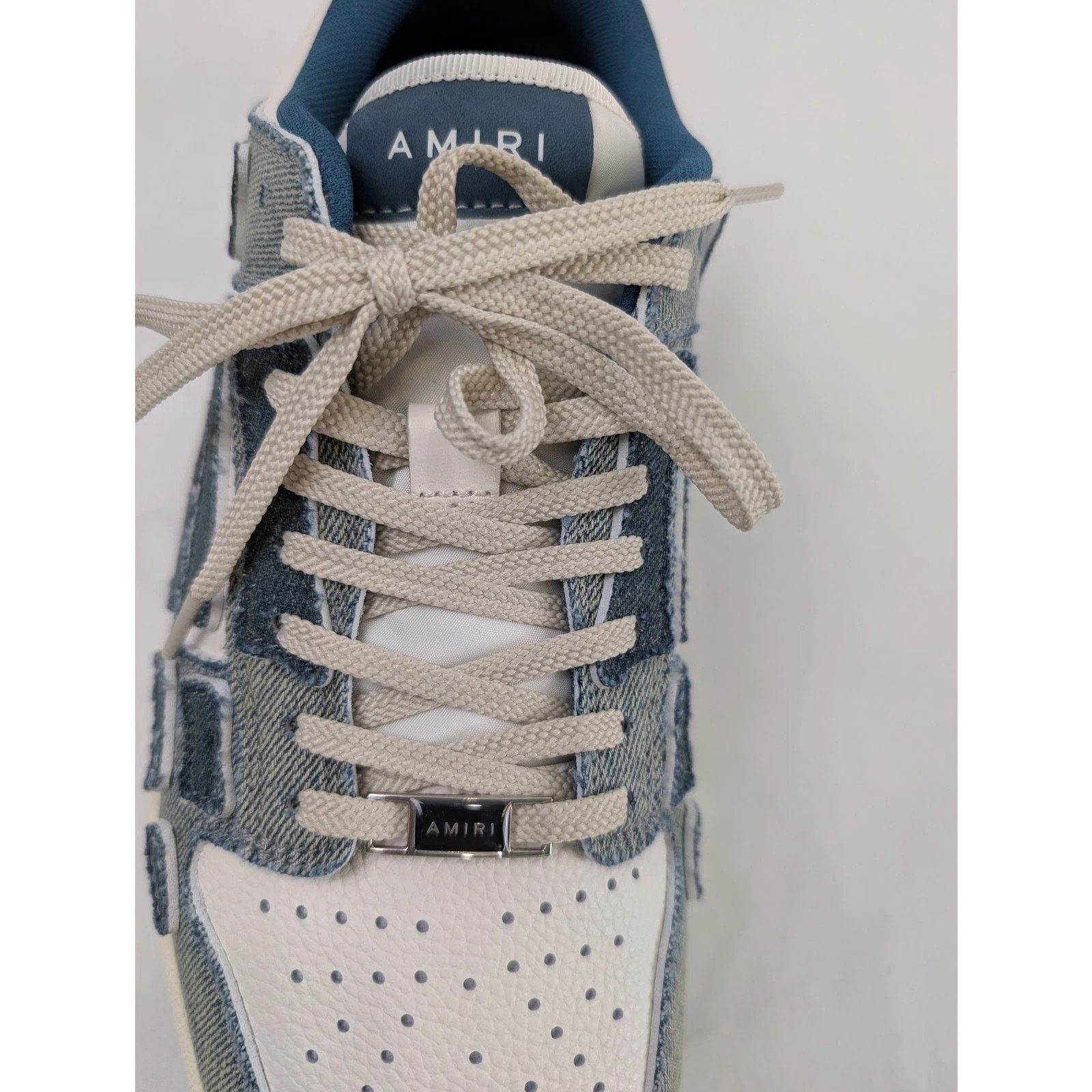 Amiri o1rshd1 Vintage Denim Skel Top Low in Slate Blue Size US 11 / EU 44 - 13 Thumbnail