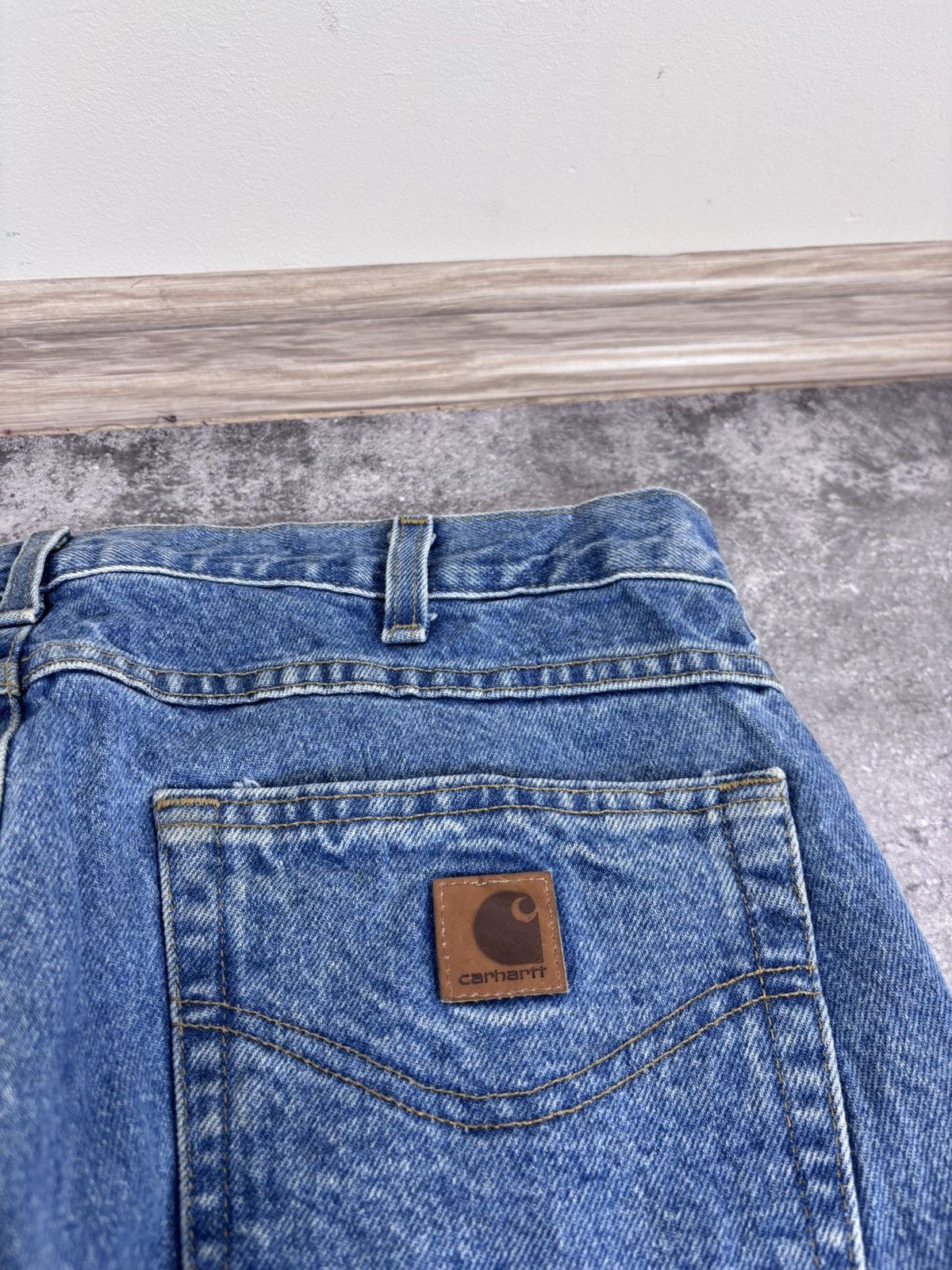 Carhartt Vintage Carhartt Men’s Blue Denim Jeans Straight Fit B17 STW Size US 33 - 9 Thumbnail