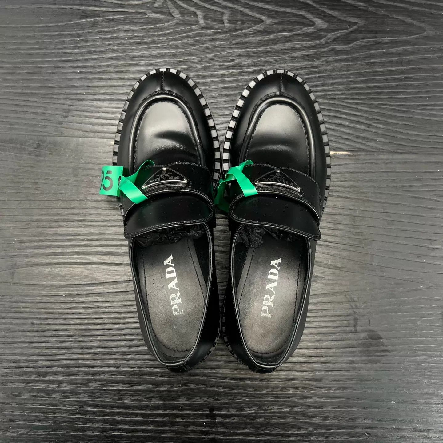 Prada Prada Chocolate Loafers 37.5 Like New Original Box Size US 7 / IT 37 - 4 Thumbnail