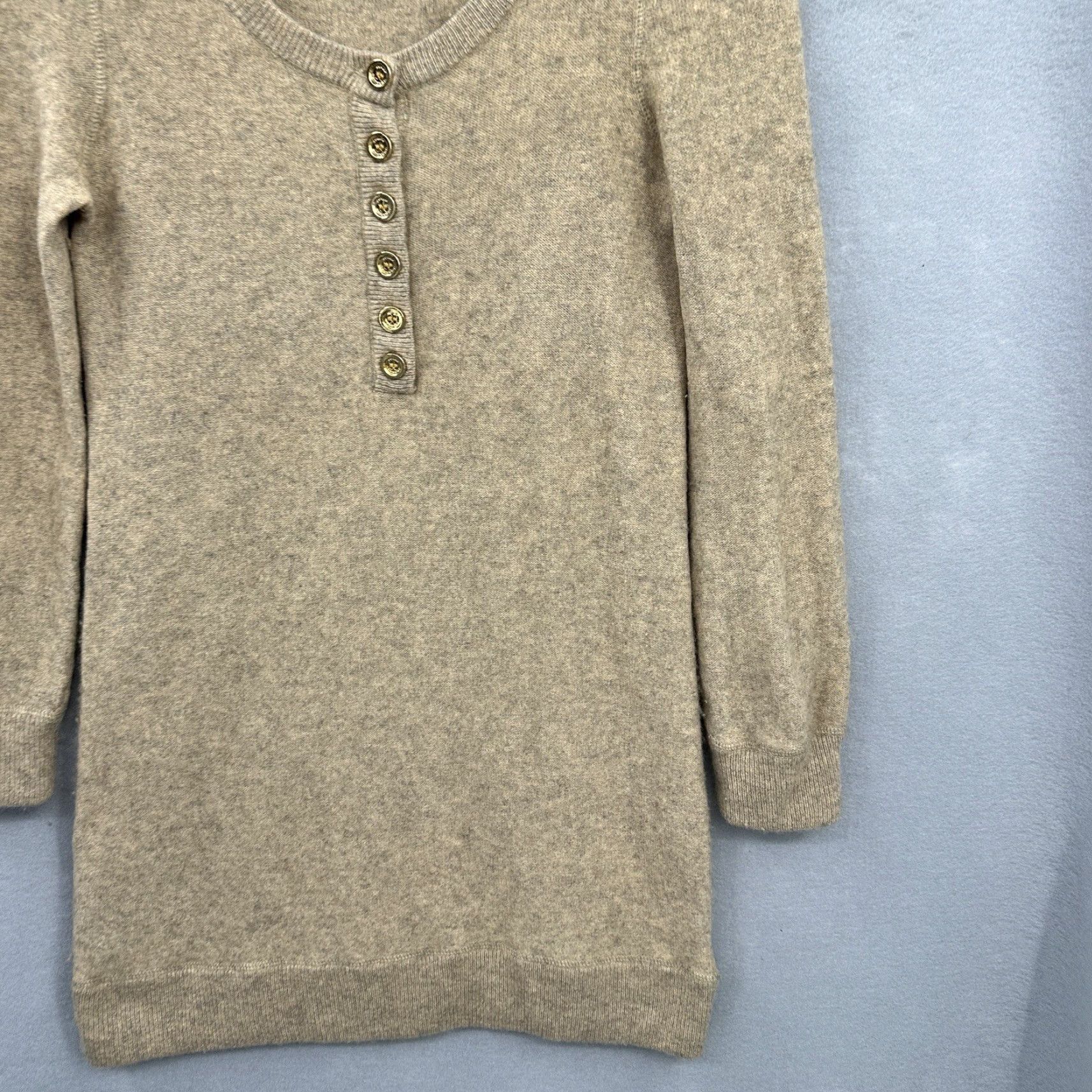 Juicy Couture Juicy Couture Dress Womens M Cashmere 3/4 Sleeve Beige Mini Sweater Dress - Boho Classic 90s Vibes Mens? Girls? Size M / US 6-8 / IT 42-44 - 4 Thumbnail