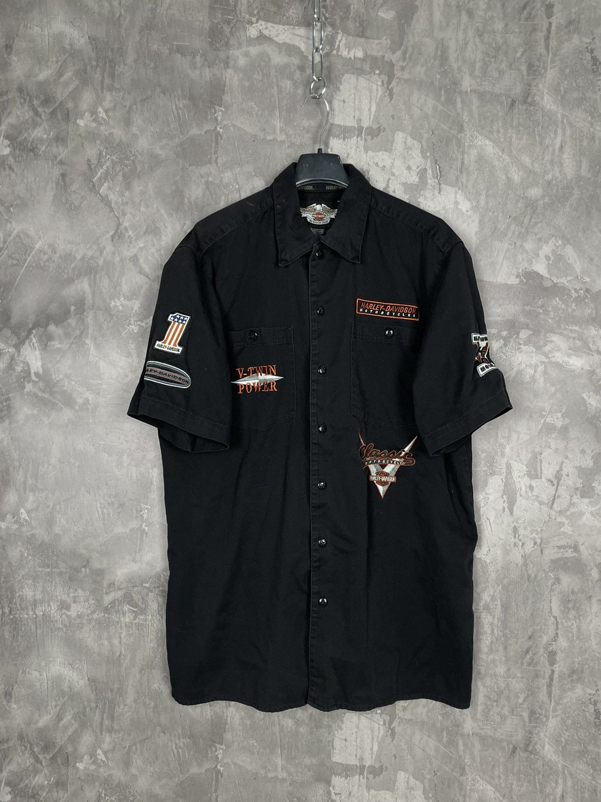 Harley Davidson Harley Davidson Big Embroided Logo Y2K Bike Shirt Button Ups Size US M / EU 48-50 / 2 - 1 Thumbnail