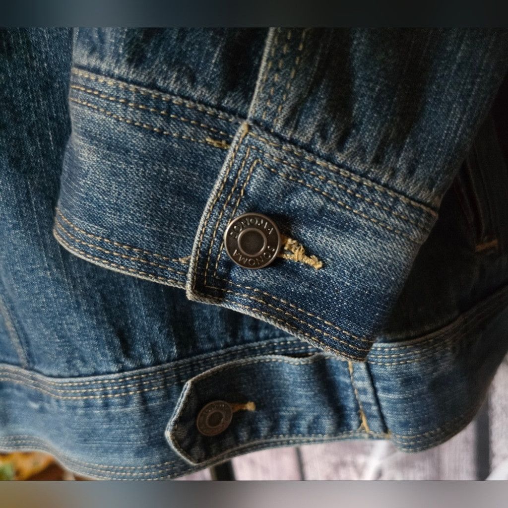 Sonoma Sonoma Denim Jacket with Heart Pin Size XXL / US 16-18 / IT 52-54 - 10 Thumbnail