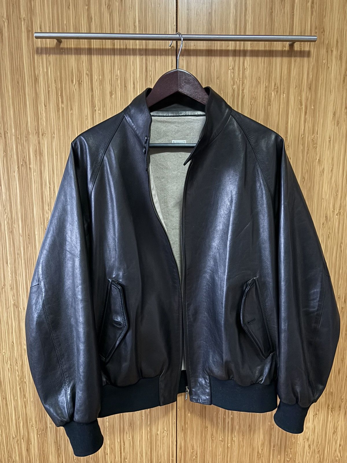 A.PRESSE A. PRESSE Leather Harrington-style Jacket Size US S / EU 44-46 / 1 - 1 Thumbnail