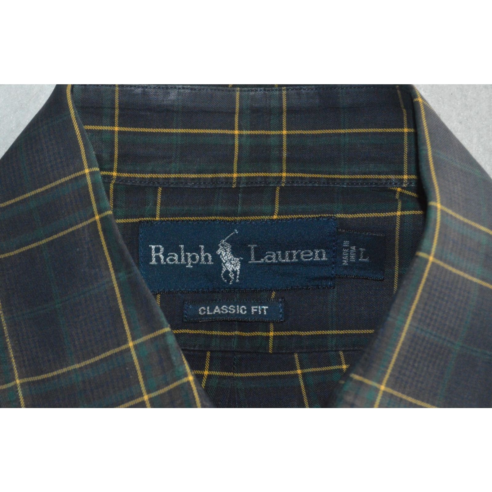 Polo Ralph Lauren VINTAGE Polo Ralph Lauren Shirt Green Plaid L/S Classic Fit Button-Up Size US L / EU 52-54 / 3 - 4 Thumbnail